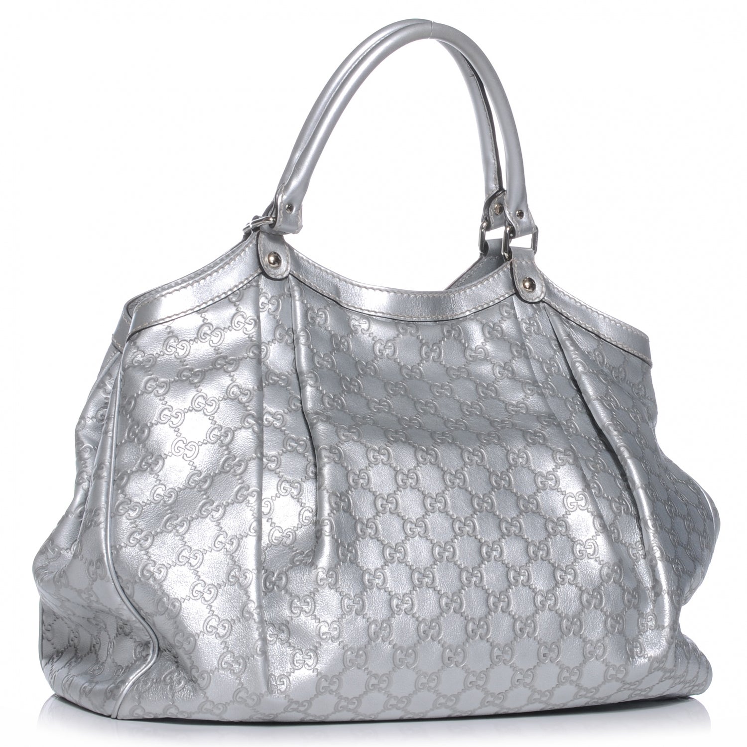 Gucci Guccissima Large Sukey Silver 3 of 7