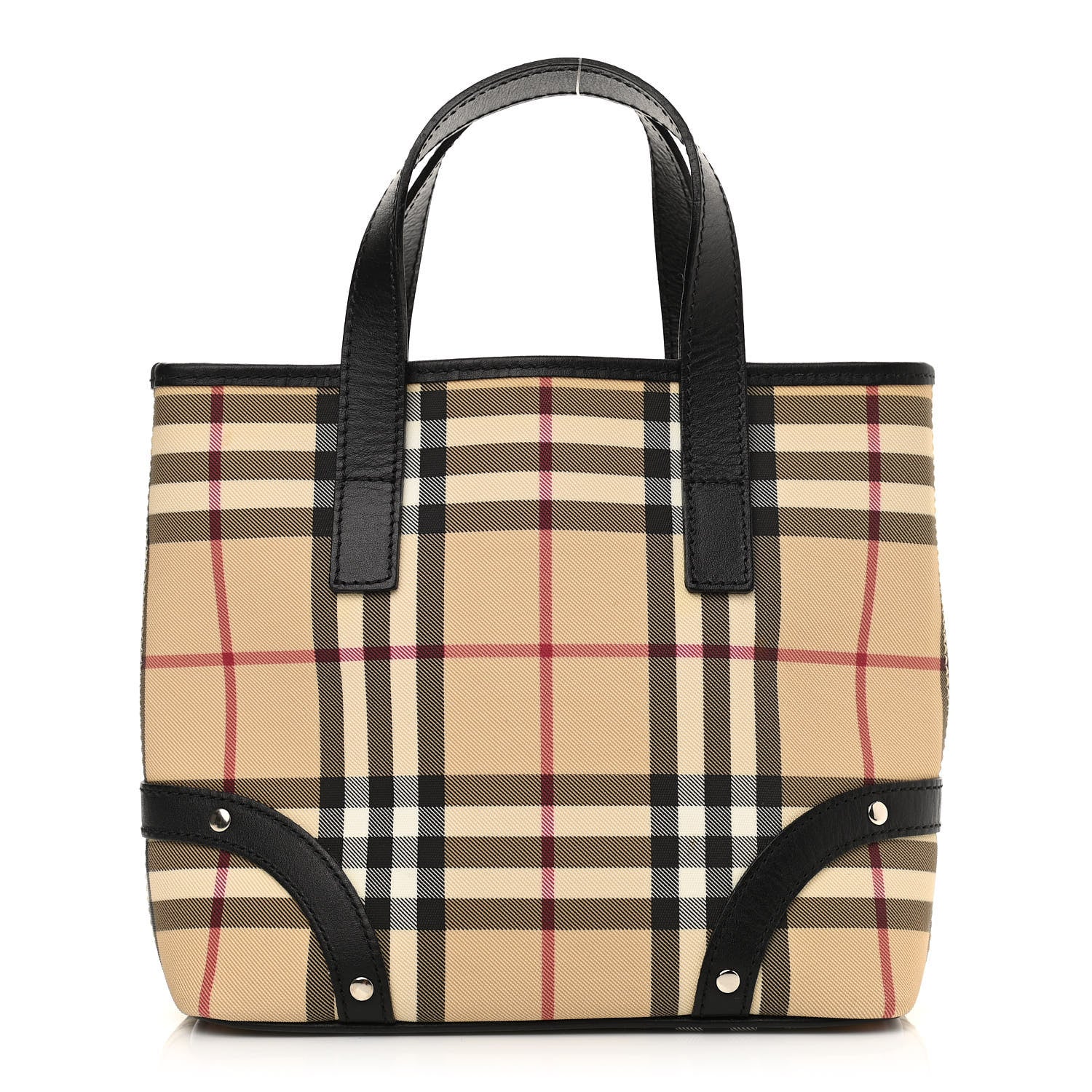 Burberry House Check Studded Tote Black 1 of 11