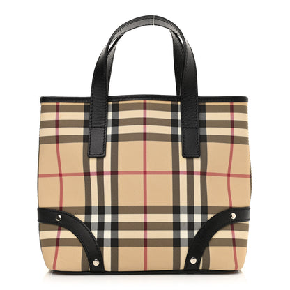 Burberry House Check Studded Tote Black 1 of 11