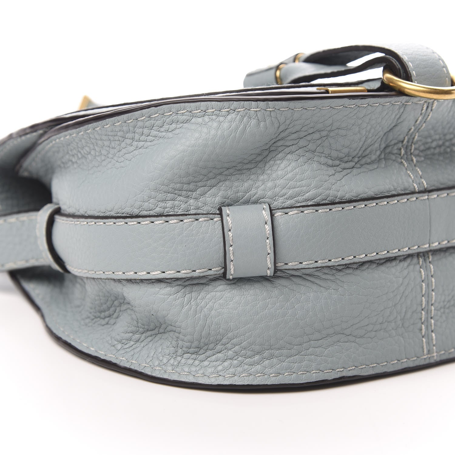 Chloe Calfskin Mini Marcie Round Crossbody Bag Faded Blue 10 of 13