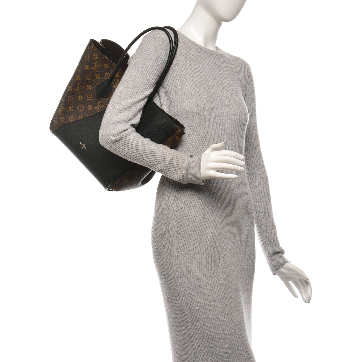 Louis Vuitton Calfskin Monogram Kimono Tote Black 2 of 7