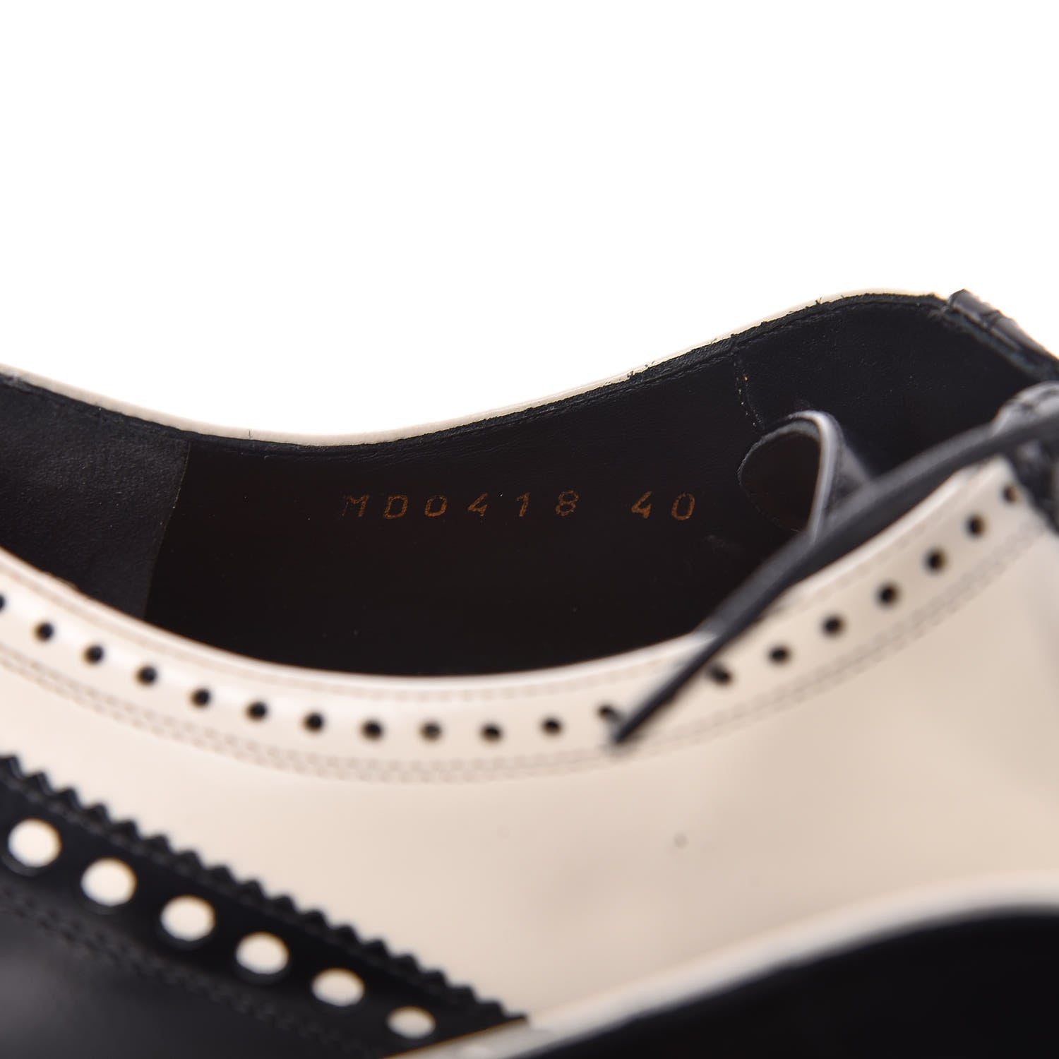 Christian Dior Calfskin Diorunit Oxford Flats 40 Black White 8 of 11