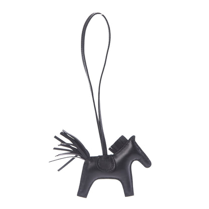 Hermes Milo Lambskin Grigri Rodeo Horse Bag Charm PM So Black 1 of 6