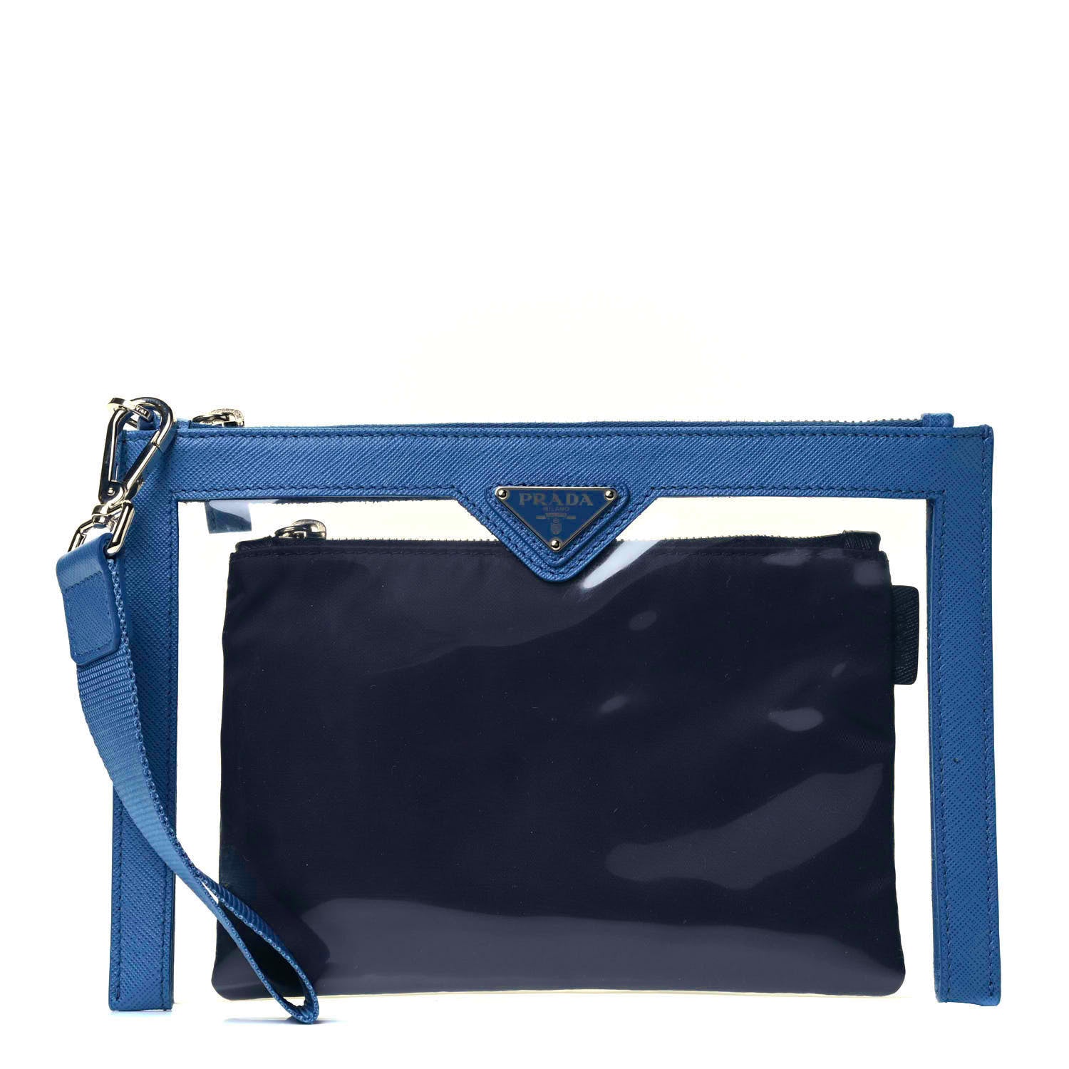 Prada Saffiano PVC Wristelt Pouch Marea 1 of 4