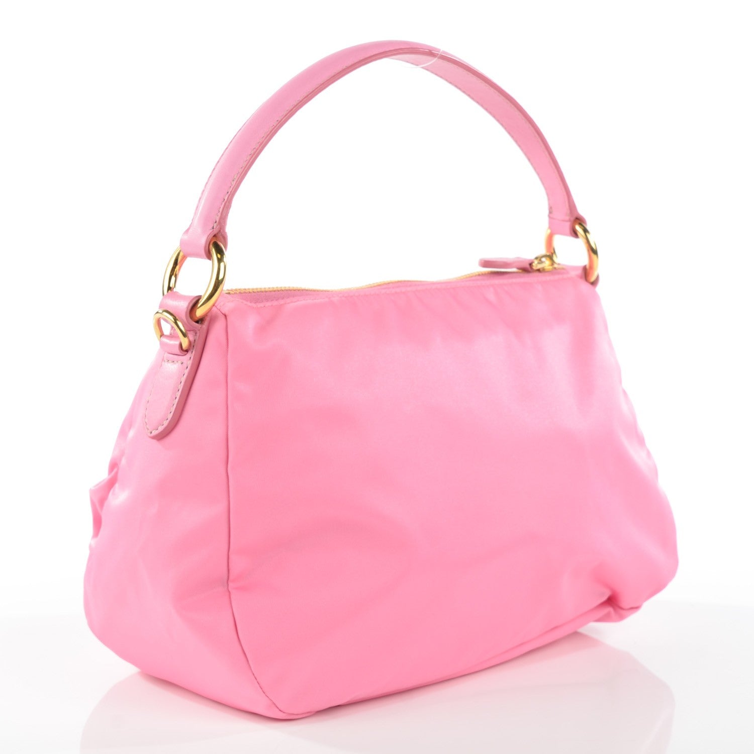 Prada Tessuto Nylon Fiocco Bow Shoulder Bag Begonia 3 of 9