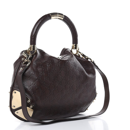 Gucci Guccissima Medium Indy Top Handle Hobo Dark Brown 3 of 10