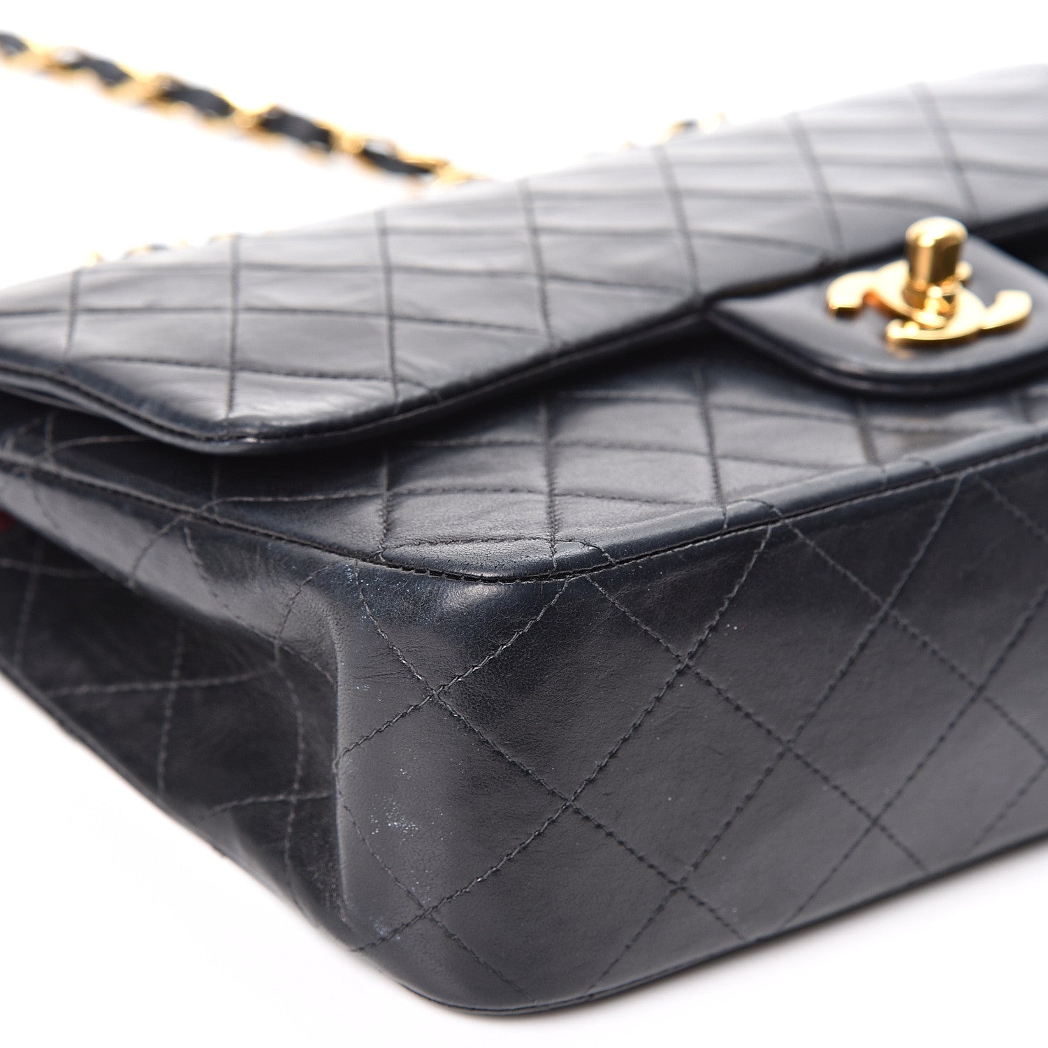 Chanel Lambskin Quilted Medium Double Flap Black 10 of 13
