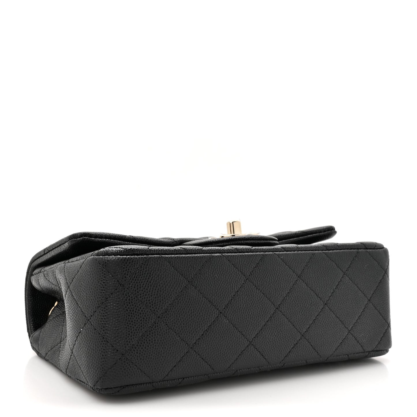 Caviar Quilted Mini Rectangular Flap Black