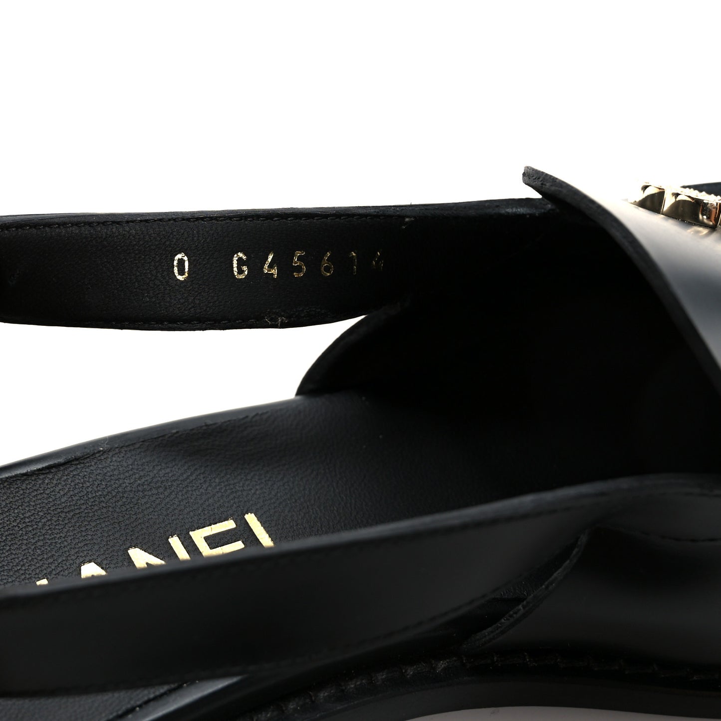Calfskin Crystal Slingback Loafers 36 Black