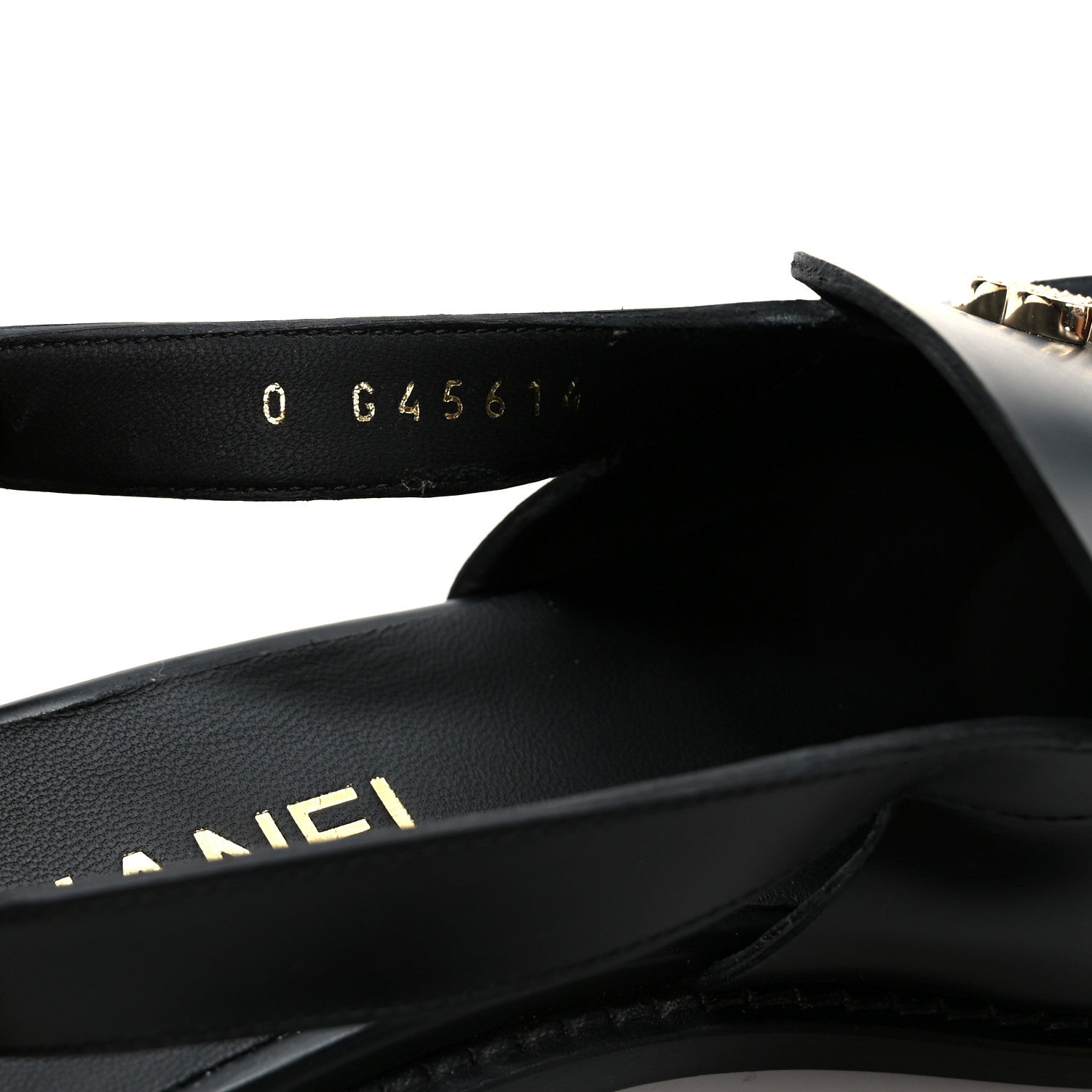 Chanel Calfskin Crystal Slingback Loafers 36 Black 9 of 9