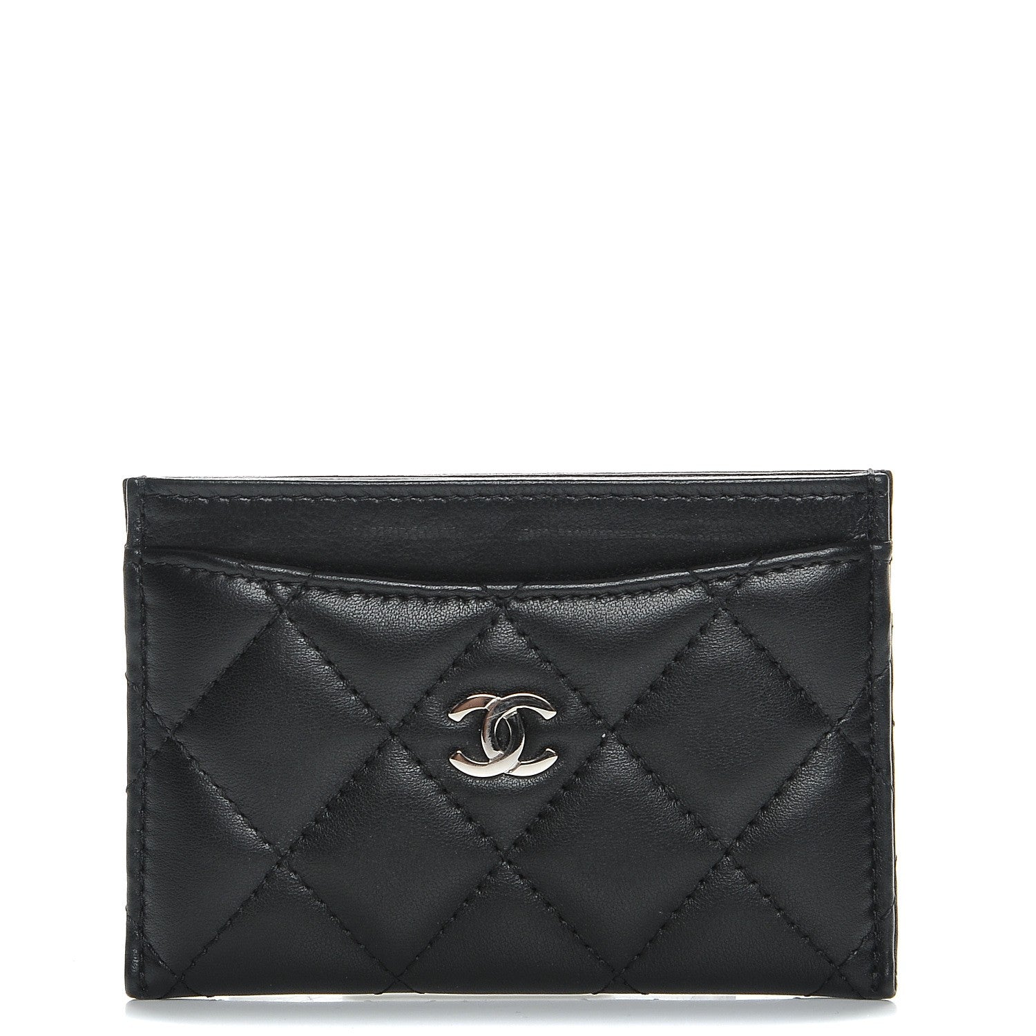 Chanel Lambskin Quilted Card Holder Black 1 of 9