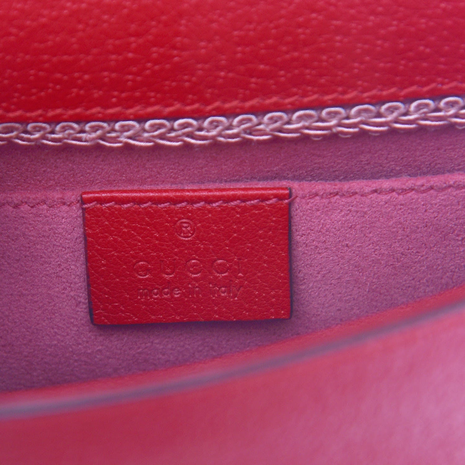 Gucci Textured Calfskin Embroidered Small Shoulder Bag Hibiscus Red Multicolor 6 of 10