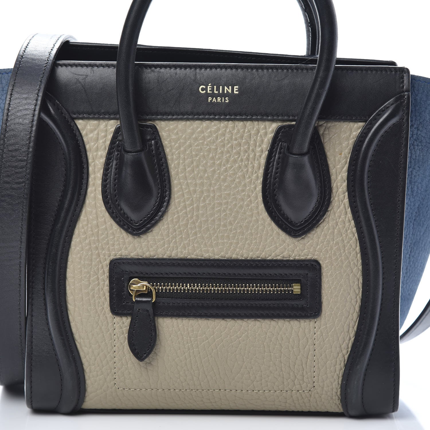 Celine Bullhide Calfskin Nubuck Nano Tri-Color Luggage Light Taupe 8 of 18
