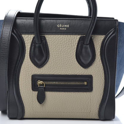 Celine Bullhide Calfskin Nubuck Nano Tri-Color Luggage Light Taupe 8 of 18