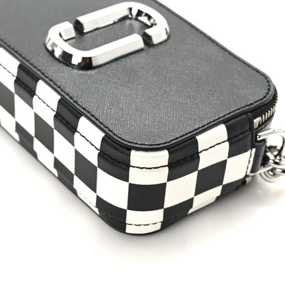 Marc Jacobs X Bloomingdales 150th Anniversary Saffiano Small Snapshot Camera Bag Black White 12 of 13