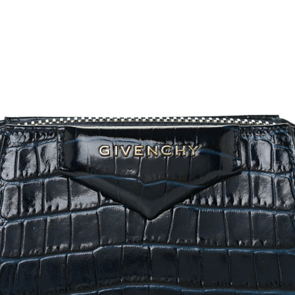 Givenchy Calfskin Crocodile Embossed Nano Antigona Navy 9 of 9