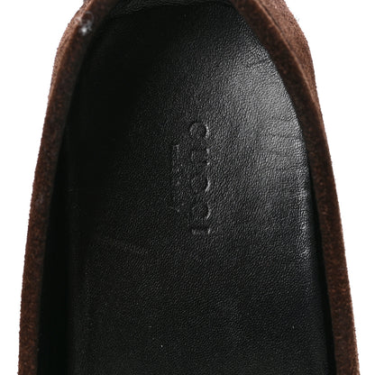Gucci Suede GG Buckle Driver Loafers 38.5 Brown 7 of 9