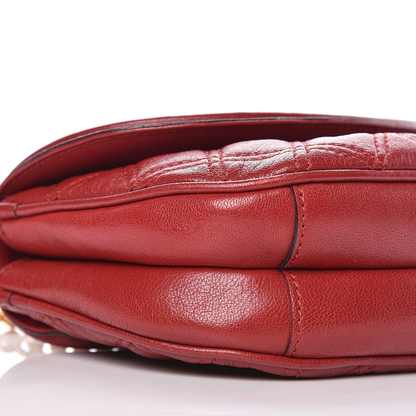 Lambskin Quilted Mini Cooper Crossbody Red