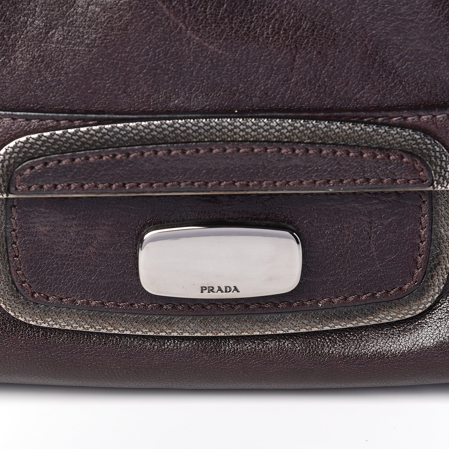 Prada Vitello Shine Shoulder Bag Brown 10 of 10