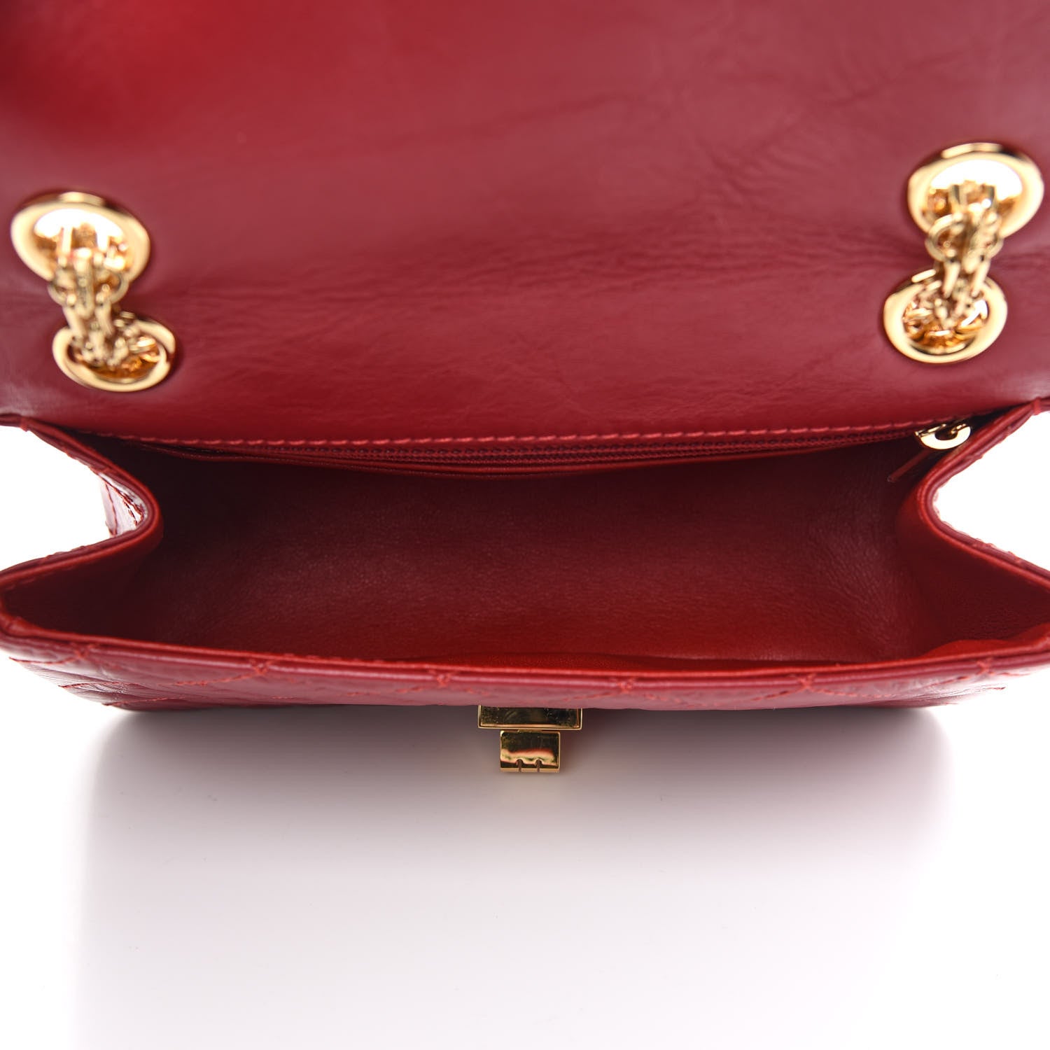 Chanel Aged Calfskin Quilted 2.55 Reissue Mini Flap Red 5 of 9