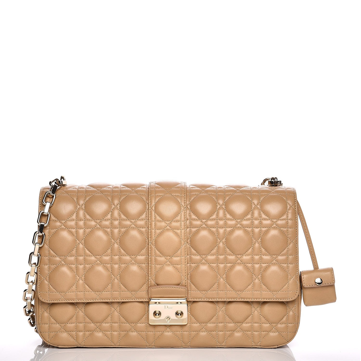 Christian Dior Lambskin Cannage Large Miss Dior Flap Beige 1 of 9