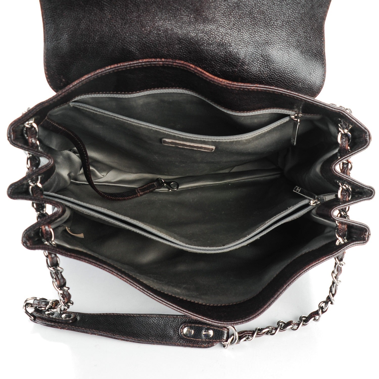 Chanel Glazed Caviar Pocket In The City Tote Brown 5 of 8