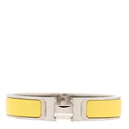 Hermes Enamel Narrow Clic Clac H Bracelet PM    Jaune Tennis 1 of 5