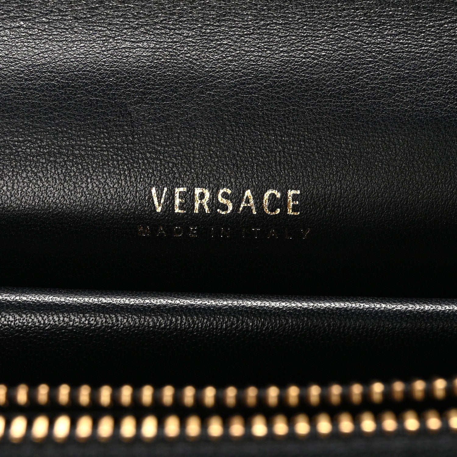 Versace Nappa Quilted Virtus Top Handle Shoulder Bag Black 6 of 9