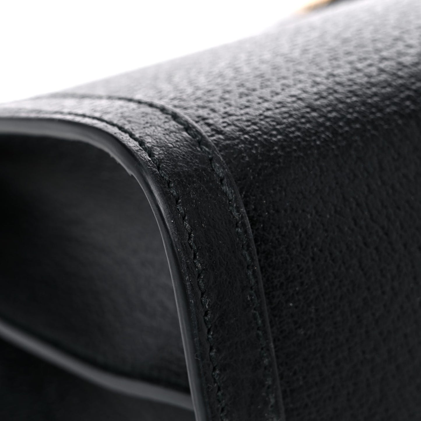 Textured Calfskin Web Medium Ophidia Chain Shoulder Bag Black