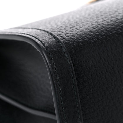 Gucci Textured Calfskin Web Medium Ophidia Chain Shoulder Bag Black 9 of 15