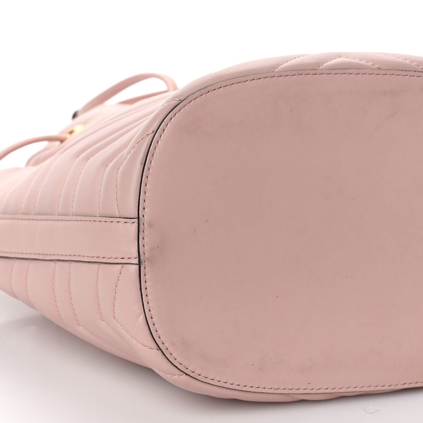 Calfskin Matelasse Sylvie Web GG Marmont Bucket Bag Perfect Pink
