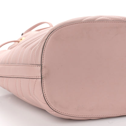 Gucci Calfskin Matelasse Sylvie Web GG Marmont Bucket Bag Perfect Pink 8 of 11