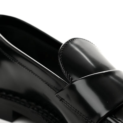 Chanel Shiny Calfskin Pearl CC Loafers 39 Black 10 of 10