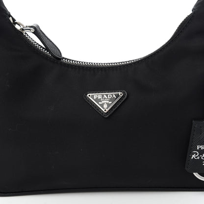 Prada Tessuto Nylon Saffiano Mini Re-Edition 2005 Bag Black 11 of 11