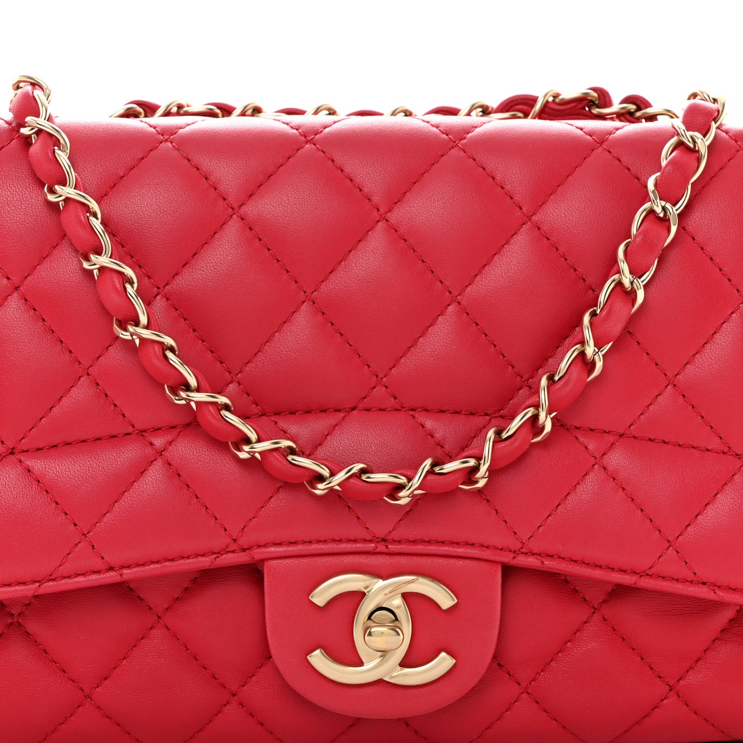 Lambskin Quilted Medium Mademoiselle Chic Flap Pink