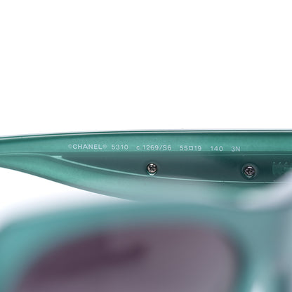 Chanel CC Square Sunglasses 5310 Turquoise 5 of 8