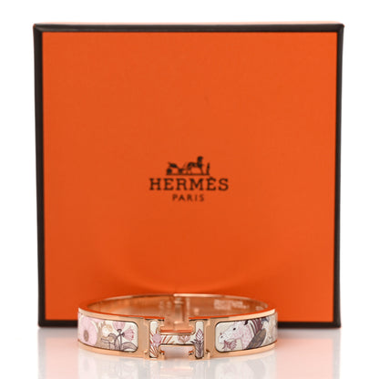 Hermes Enamel Printed Precious Paradise Narrow Clic Clac H Bracelet PM Faubourg 7 of 7