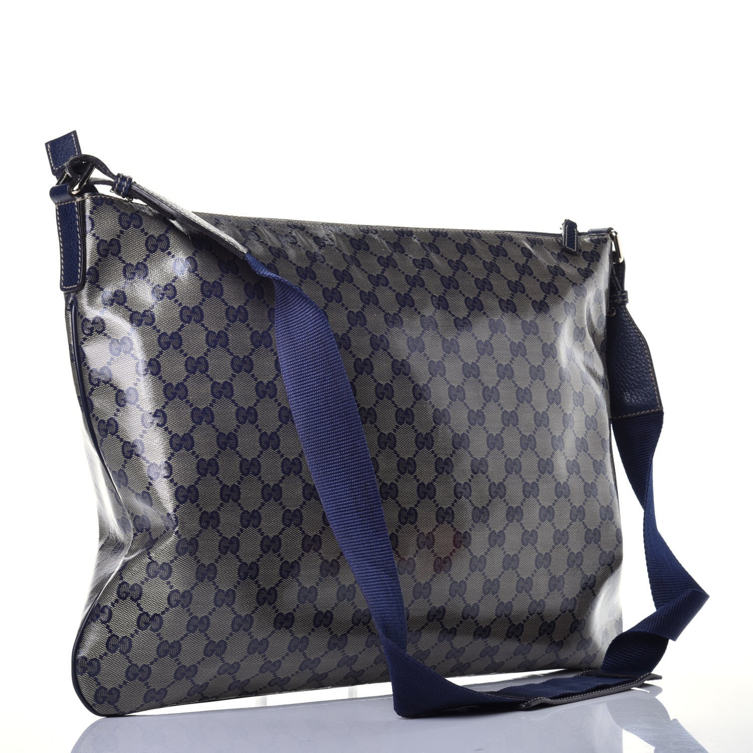 Gucci Crystal Monogram Messenger Bag Navy 3 of 10