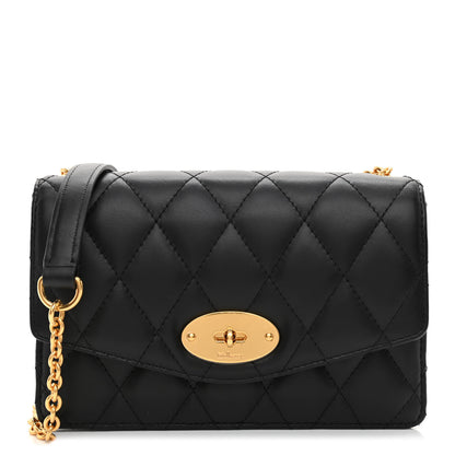 Mulberry Smooth Calfskin Quilted Small Darley Shoulder Bag Black 1 of 9