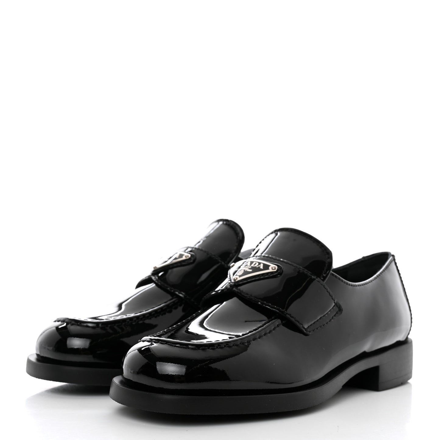 Vernice Triangle 25mm Loafers 35 Black