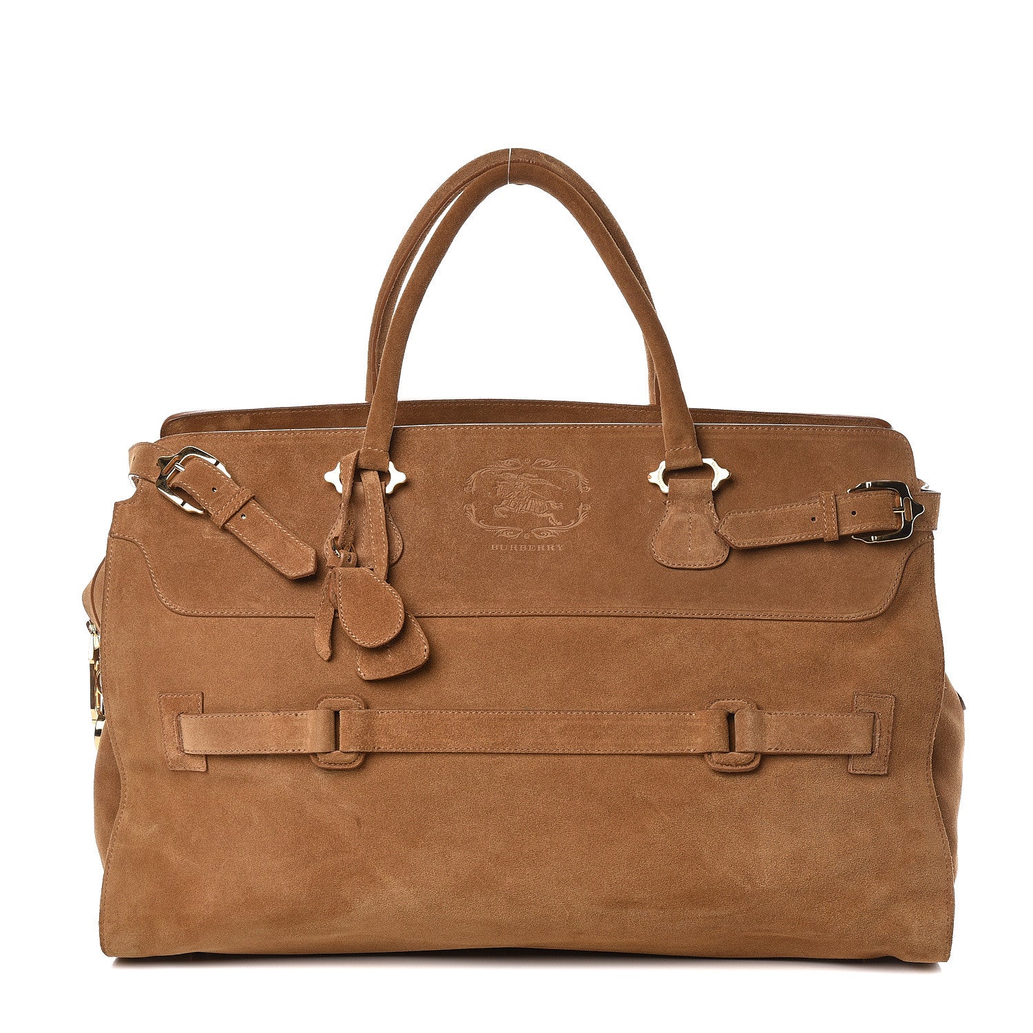 Burberry Prorsum Suede Weekender Bag Tan 1 of 12