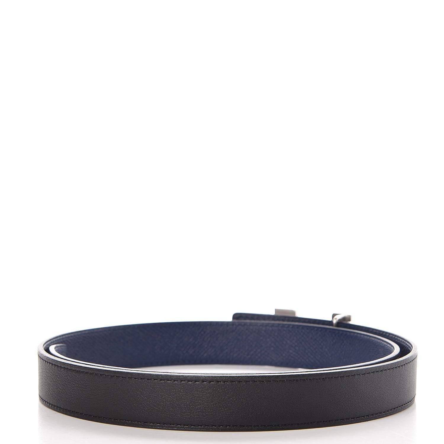 Hermes Swift Epsom 24mm Guilloche H Belt 80 Noir Bleu Encre 4 of 7