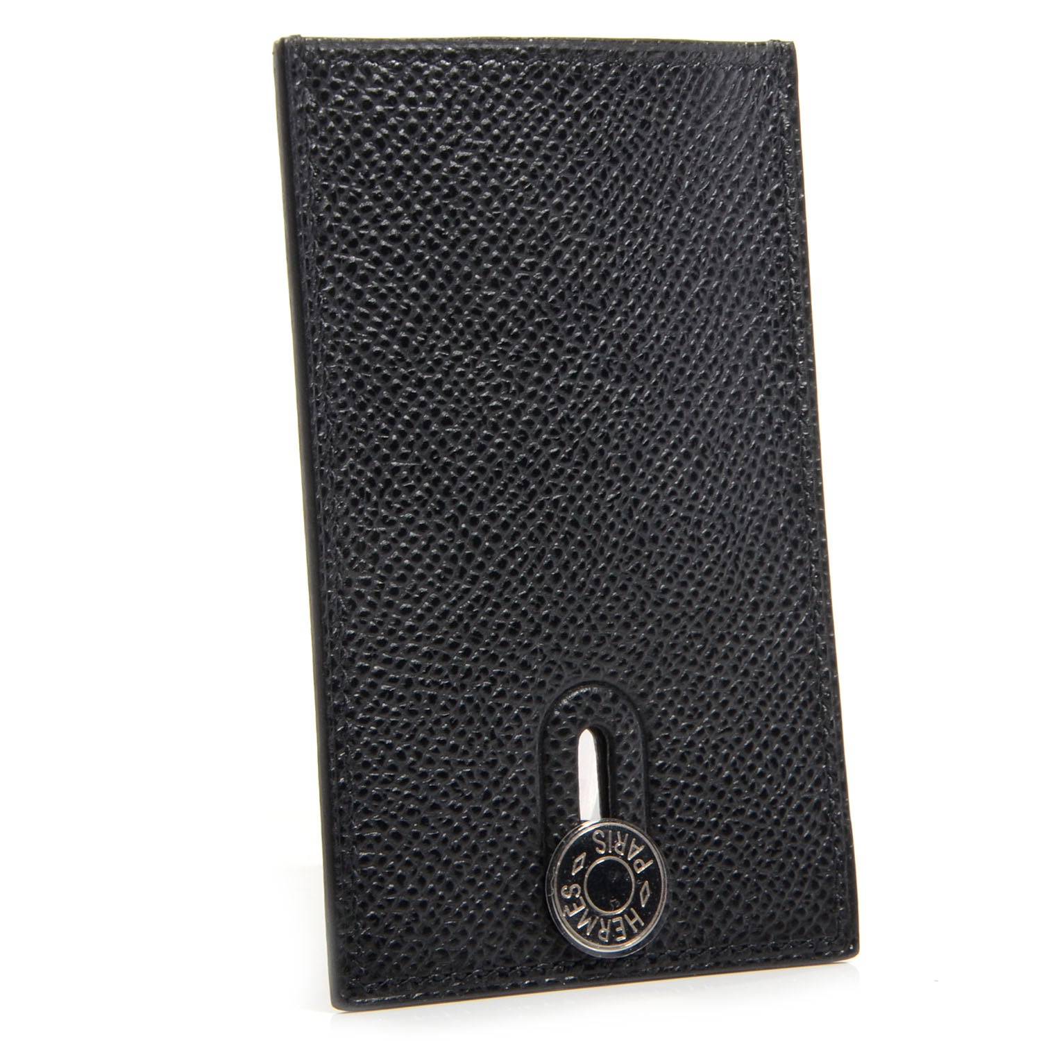 Hermes Epsom Diabolo Card Holder Case Black 3 of 8