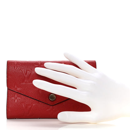 Louis Vuitton Empreinte Compact Curieuse Wallet Cherry 2 of 10