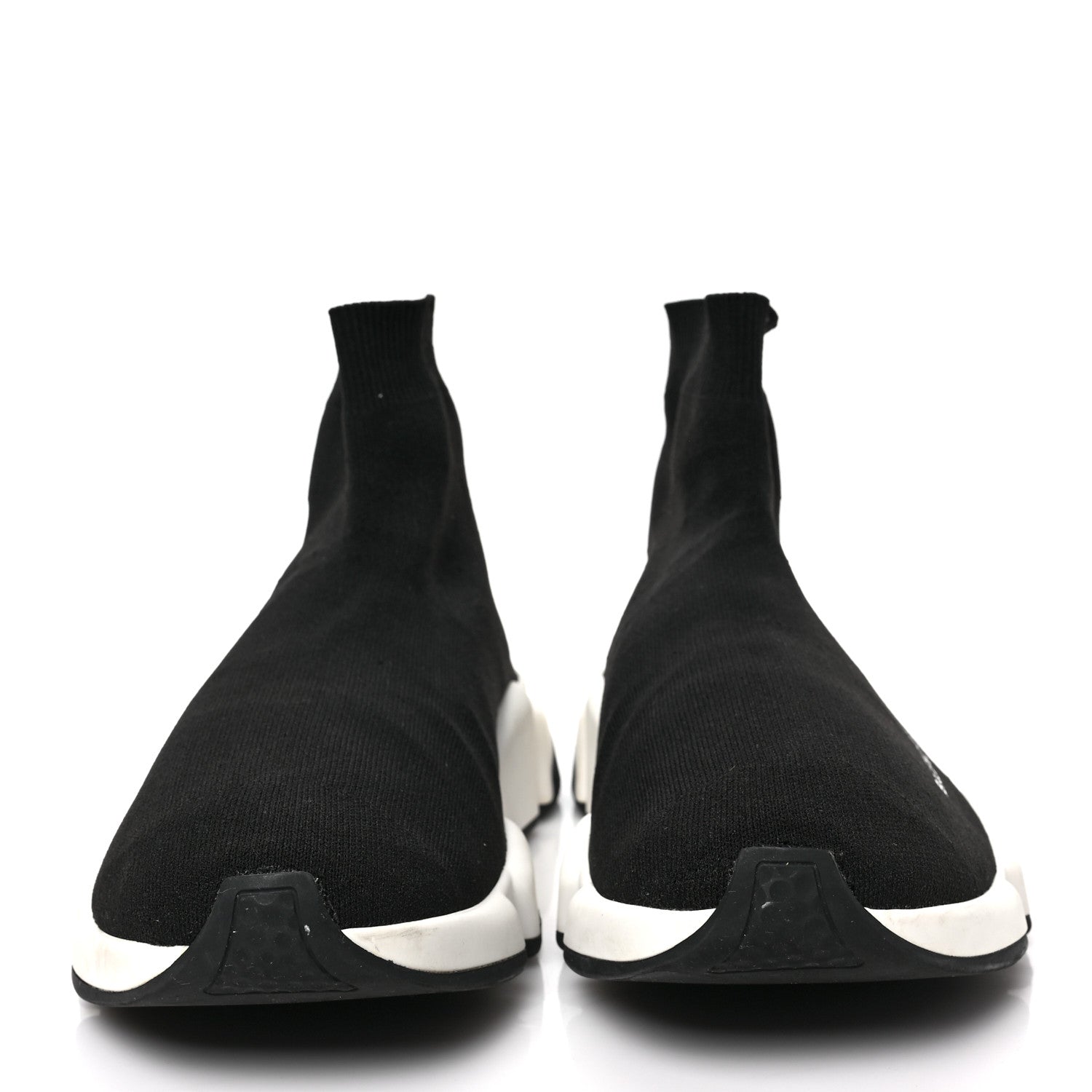 Balenciaga Neoprene Knit Mens Speed Sneakers 42 Black White 2 of 6