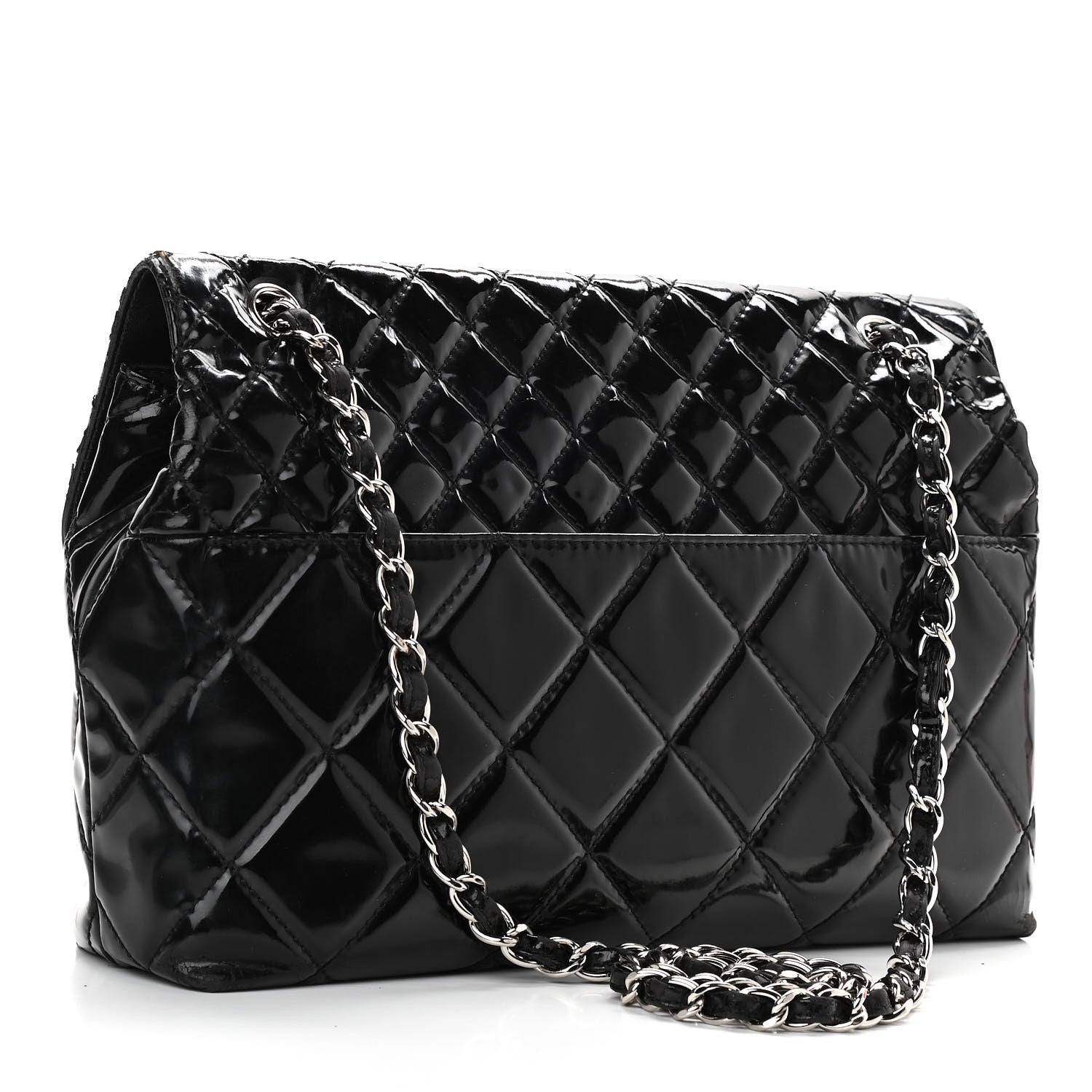 Chanel Vinyl Quilted In The Business Flap Bag Black 3 of 15