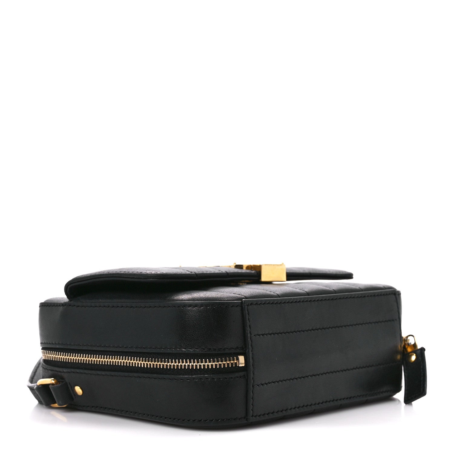 Saint Laurent Lambskin Matelasse Monogram Vicky Camera Bag Black 4 of 10