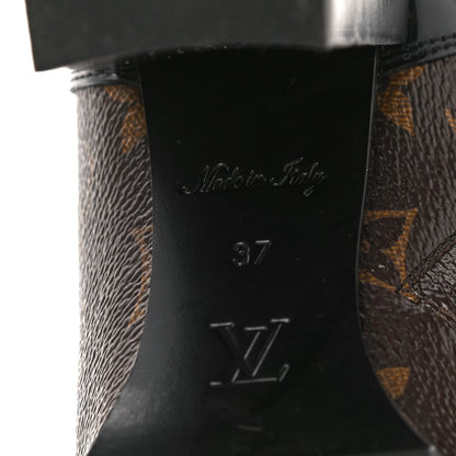 Louis Vuitton Patent Calfskin Monogram Star Trail Ankle Boots 37 Black 7 of 11