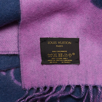 Louis Vuitton Cashmere Monogram Reykjavik Scarf Purple Pink 4 of 6