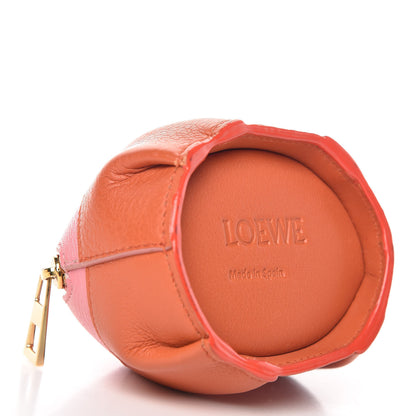 Loewe Calfskin Panda Coin Purse Orange Pink 4 of 7
